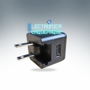 ADAPTADOR DE CORRIENTE GLOBAL USB de PARED, tipo CUBO, 5V - 1.0 AMP/ NEGRO / MARCA HDP / MODELO QB05010U