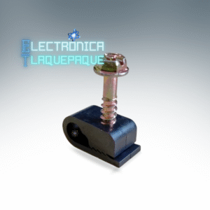 GRAPAS FLEXIBLES, COLOR NEGRO, INDIVIDUALES para CON RG6/RG59 de 1" con TORNILLO / MODELO S4BK