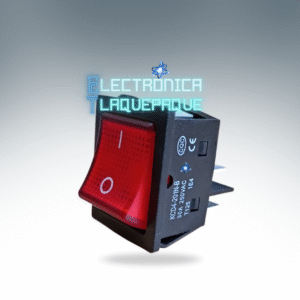 SBJ4#41 SWITCH BALANCIN, con PILOTO / JUMBO / 4 PIN / 30A-250V / ROJO / MODELO SBJ4#41