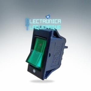 SBMK#35SWITCH BALANCIN MEDIANO con PILOTO, tipo KOBLENZ / 15A/250V – 20A/125V / VERDE / 3PIN / MODELO SBMK#35