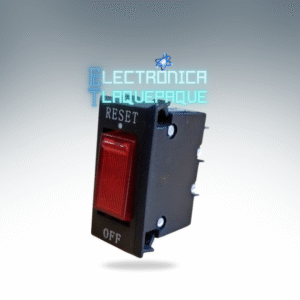 SBMR3#27SWITCH BALANCIN MEDIANO con PILOTO, RESET, 15A/250V / ROJO / 3PIN / MODELO SBMR3#27