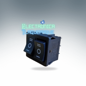 SBD3#12A SWITCH BALANCIN tipo PUSH, DOBLE, CHICO / 3 PIN por LADO / 6A-250V / 10A – 125V / NEGRO / MODELO SBD3#12A