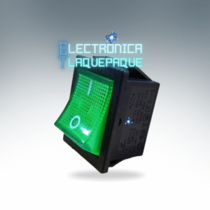 SBJ4#45 SWITCH BALANCIN / JUMBO / 4 PIN / PILOTO / 20A-125V / VERDE / MODELO SBJ4#45