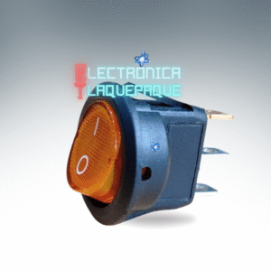 SBP3#82 SWITCH BALANCIN REDONDO / PILOTO / 3 PIN / REDONDO / 6A – 250V-AC / AMBAR / MODELO SBP3#82