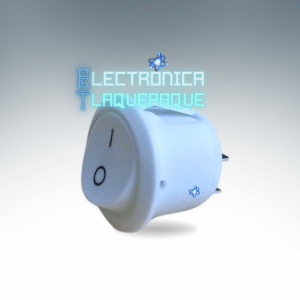 SBR2#72 SWITCH BALANCIN / 2 PIN / REDONDO / 6A-250V / 10A-125V / BLANCO / MODELO SBR2#72