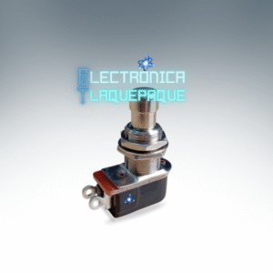 SRP2#127A SWITCH PUSH 2PIN (REPUESTO) para PEDAL EFECTOS GUITARRA, METÁLICO / 4A 125V / 2A 250V / SRP2#127A