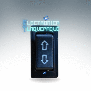 SPVU#62 SWITCH PUSH DOBLE, AUTOMOTRIZ,  UNIVERSAL para VIDRIOS / 5 PIN / 12V / NEGRO / SPVU#62