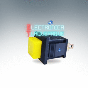 SWPC2#102 SWITCH tipo PUSH / NORMALMENTE ABIERTO / CUADRADO / 2 PIN / 1A – 125V / AMARILLO / MODELO SWPC2#102