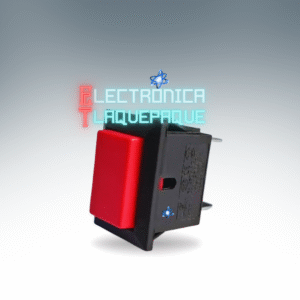 SWPR2#105 SWITCH tipo PUSH / NORMALMENTE ABIERTO / RECTANGULAR / 2 PIN / 10A - 125V / 6A - 250V / ROJO / MODELO SWPR2#105
