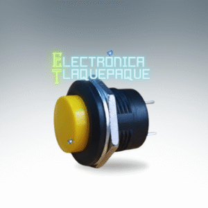 SWPR2#109A SWITCH tipo PUSH / REDONDO / MOMENTANEO / 3A – 250VAC / AMARILLO / MODELO. SWPR2#109A