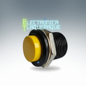SWPR2#109A SWITCH tipo PUSH / REDONDO / MOMENTANEO / 3A – 250VAC / AMARILLO / MODELO. SWPR2#109A