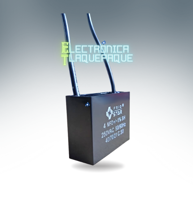 CAPACITOR CUADRADO para VENTILADOR 4MFD +/-5% SH 370VAC / 50/60Hz / MODELO. CAPV42C - Image 3