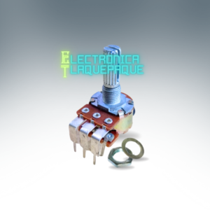POTENCIÓMETRO B50K, en "L" , DOBLE, sin SWITCH, LINEAL, PIN LARGO / MODELO. PODOBLB50K