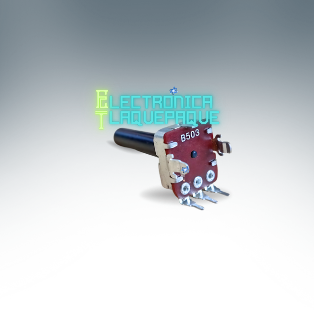 POTENCIÓMETRO B50K, LINEAL, 3 PIN, VASTAGO LARGO / MODELO. POSEVALB50K - Image 3