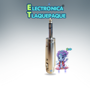 ADAPTADOR METÁLICO de AUDIO, PLUG XLR MACHO 6.3 STEREO, CONECTOR CANNON HEMBRA / MODELO. AXC025