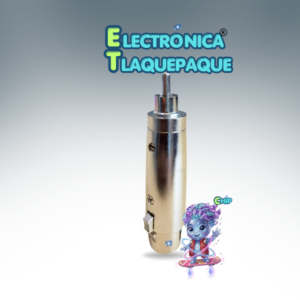 ADAPTADOR METÁLICO de AUDIO, CONECTOR RCA MACHO, CONECTOR CANNON HEMBRA / MODELO. AJRC027