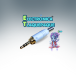 CONECTOR PLUG DORADO METÁLICO de AUDIO ESTÉREO 3.5mm con RESORTE para SOLDAR / MODELO. CPD35T