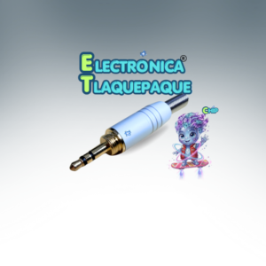 CONECTOR PLUG DORADO METÁLICO de AUDIO ESTÉREO 3.5mm con RESORTE para SOLDAR / MODELO. CPD35T