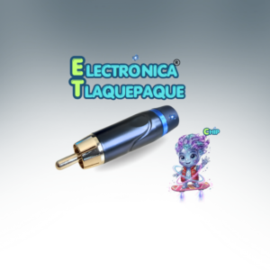 CONECTOR NEGRO, PLUG METÁLICO, RCA (MACHO), de AUDIO, para SOLDAR / MODELO. CMR18B