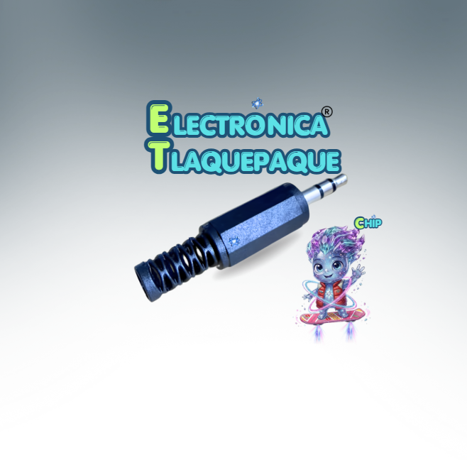 CONECTOR PLUG,PLÁSTICO, de AUDIO, ESTÉREO, CONECTOR 3.5mm con RESORTE para SOLDAR, ECONÓMICO / MODELO. CPS35E - Image 2