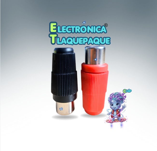 CONECTOR NEGRO & ROJO, PLUG RCA (HEMBRA) PLÁSTICO, para SOLDAR / MODELO. CPRC19 - Image 7