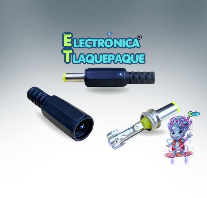 CONECTOR INVERTIDO PLUG DC MACHO, PLÁSTICO, PUNTA AMARILLA, 2.5 mm, PLÁSTICO / MODELO. CPIS25 - Image 2