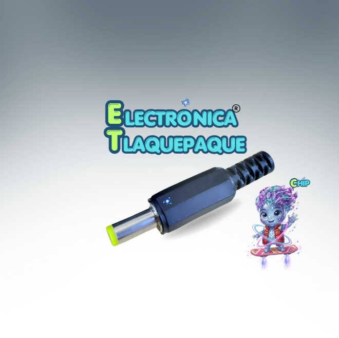 CONECTOR INVERTIDO PLUG DC MACHO, PLÁSTICO, PUNTA AMARILLA, 2.5 mm, PLÁSTICO / MODELO. CPIS25