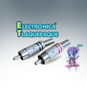 CONECTOR , PLUG METÁLICO, RCA (MACHO), de AUDIO, CON RESORTE, para SOLDAR / MODELO. CMR20