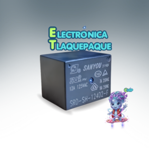 RELAY ELECTROMAGNÉTICO de POTENCIA, COLOR NEGRO, 12A - 124VDC / MODELO. RENE12A